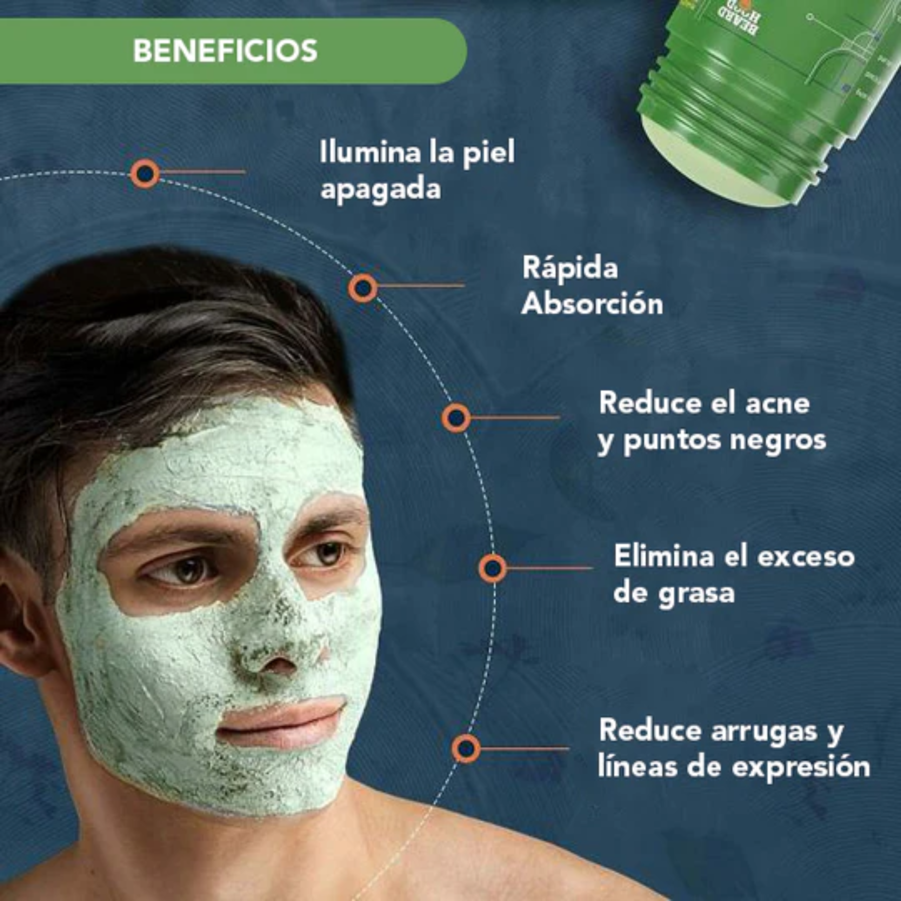 MASCARILLA  LIMPIADORA TE VERDE  EN  BARRA